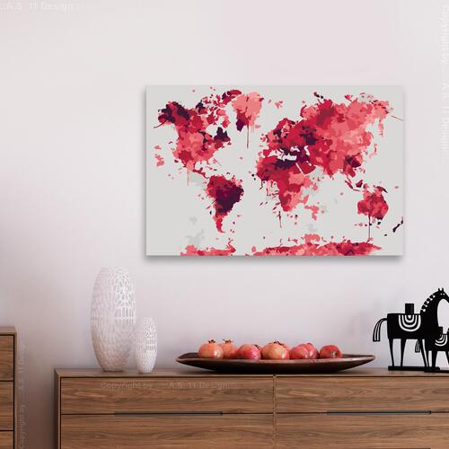 Mal selv billede - Watercolor Map 60 x 40 cm