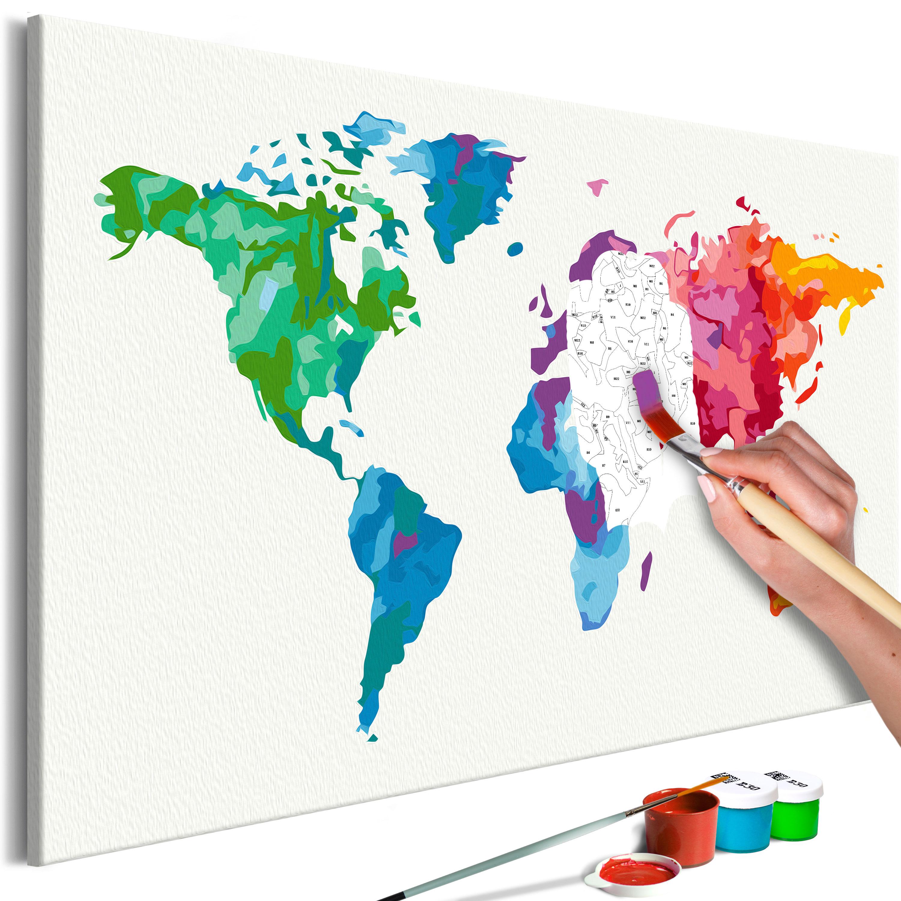 Mal selv billede - Colours of the World 60 x 40 cm