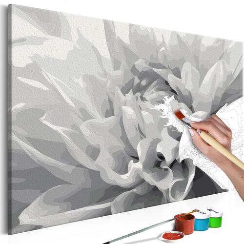 Mal selv billede - Black & White Flower 60 x 40 cm