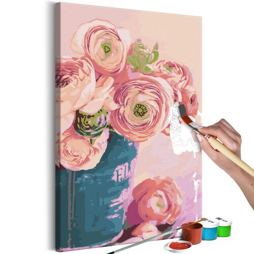 Mal selv billede - Flowers in Blue Vase 40 x 60 cm