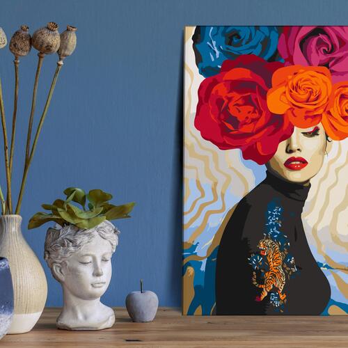 Mal selv billede - Tiger on Shoulder 40 x 60 cm