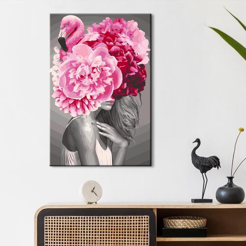 Mal selv billede - Flamingo Girl 40 x 60 cm