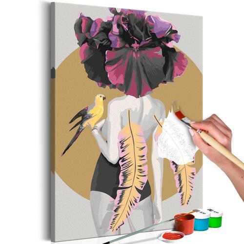 Mal selv billede - Parrot Woman 40 x 60 cm