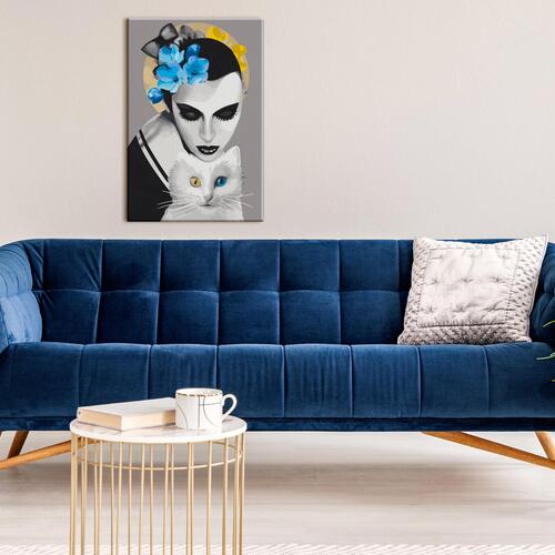 Mal selv billede - Lady With Cat 40 x 60 cm