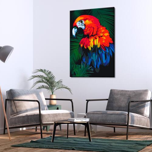Mal selv billede - Parrot 40 x 60 cm