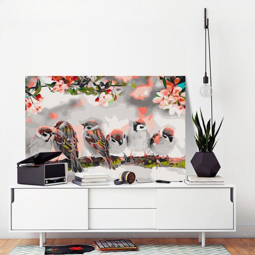 Mal selv billede - Birds on the Branch 60 x 40 cm