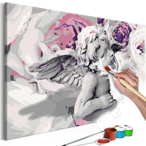 Mal selv billede - Angel (Flowers In The Background) 60 x 40 cm