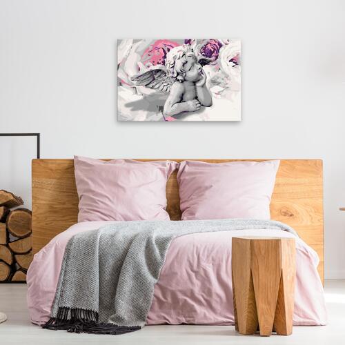 Mal selv billede - Angel (Flowers In The Background) 60 x 40 cm