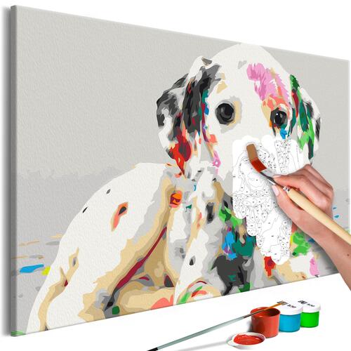 Mal selv billede - Colourful Puppy 60 x 40 cm