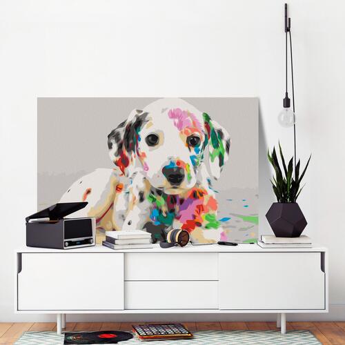 Mal selv billede - Colourful Puppy 60 x 40 cm