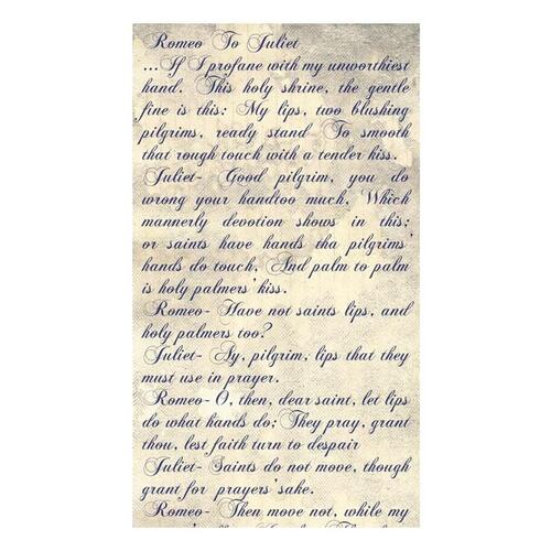 Tapet - Verses of Love (Romeo & Juliet) 50 x 1000 cm