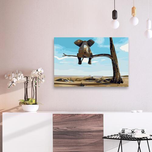 Mal selv billede - Elephant In A Tree 60 x 40 cm