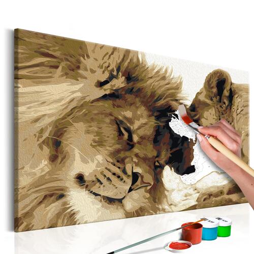 Mal selv billede - Lions In Love 60 x 40 cm