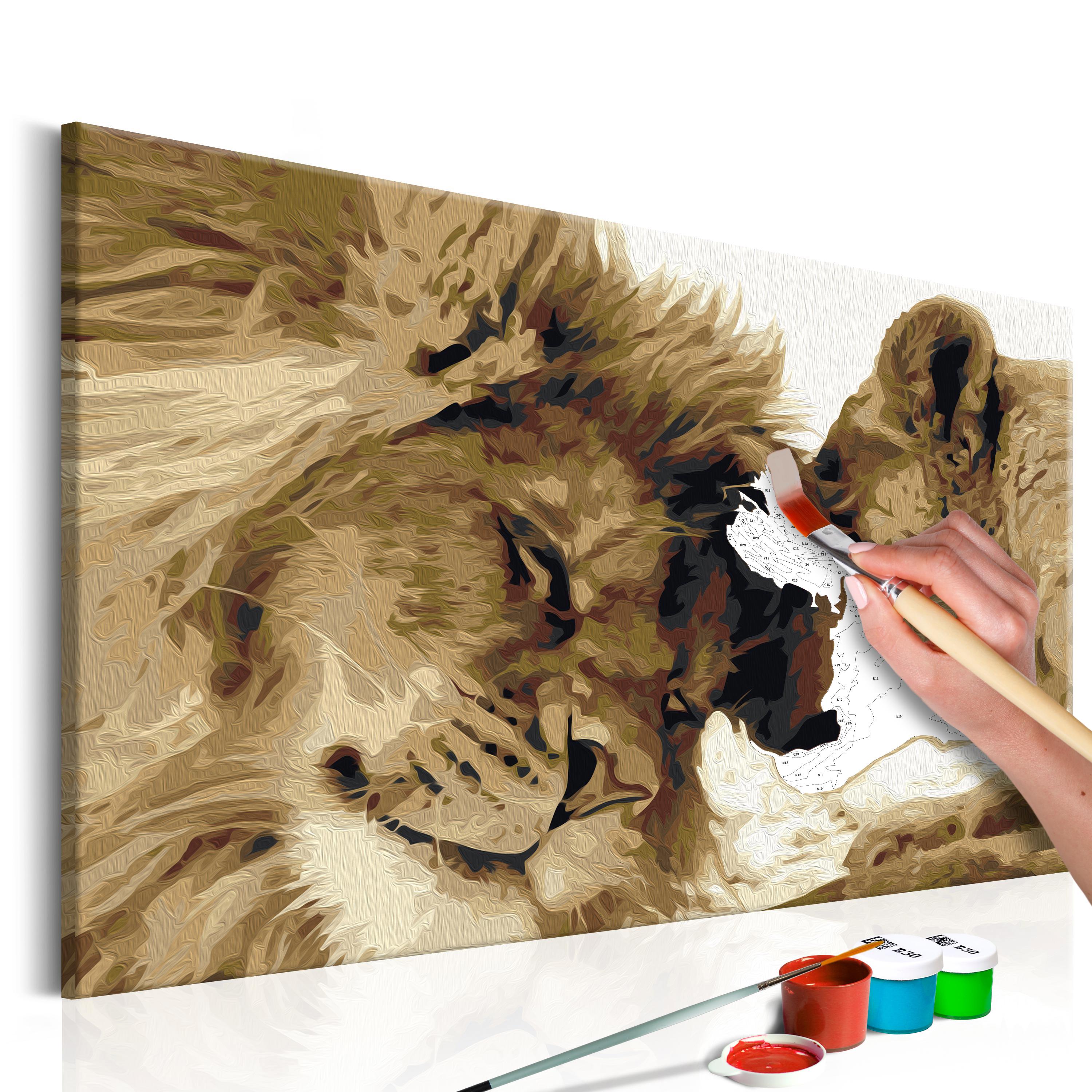 Mal selv billede - Lions In Love 60 x 40 cm