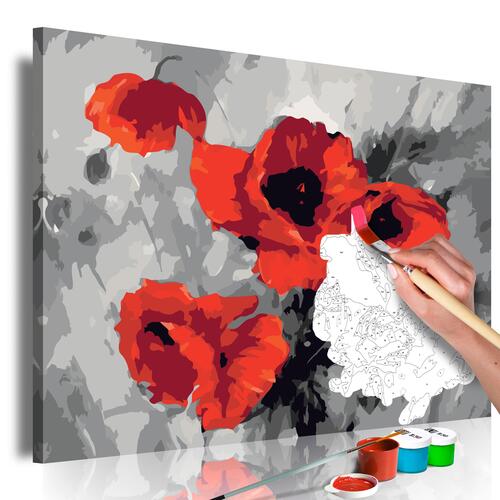Mal selv billede - Bouquet of Poppies 60 x 40 cm