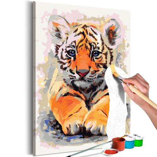 Mal selv billede - Baby Tiger 40 x 60 cm