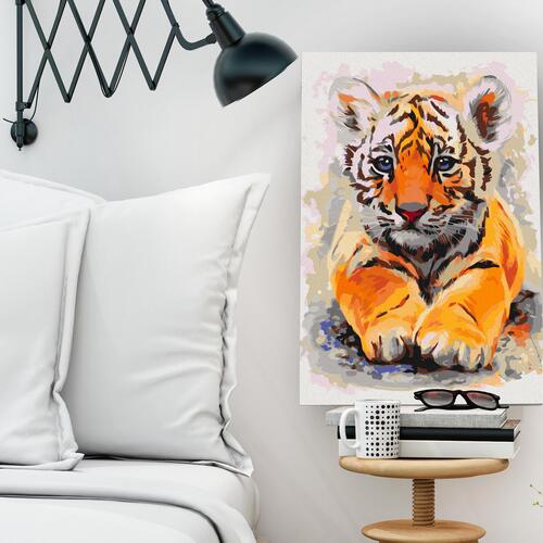 Mal selv billede - Baby Tiger 40 x 60 cm