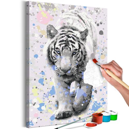 Mal selv billede - White Tiger 40 x 60 cm