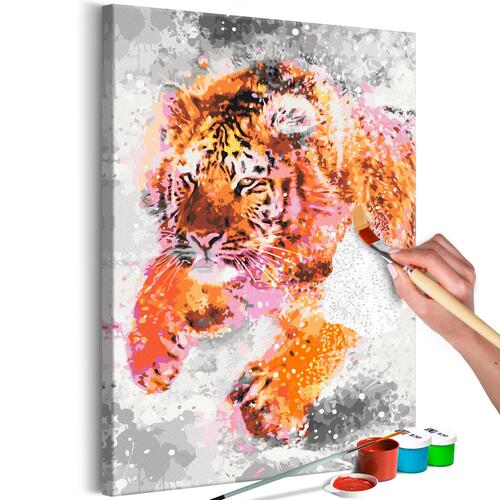 Mal selv billede - Running Tiger 40 x 60 cm