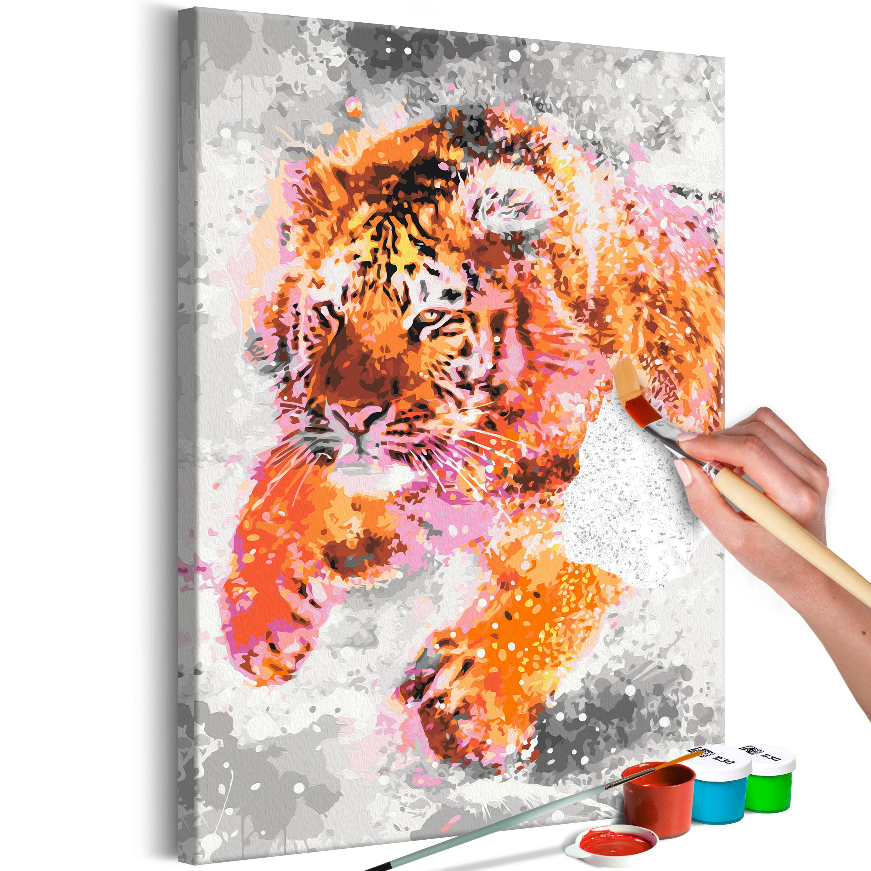 Mal selv billede - Running Tiger 40 x 60 cm