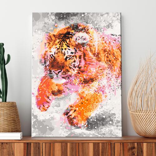 Mal selv billede - Running Tiger 40 x 60 cm