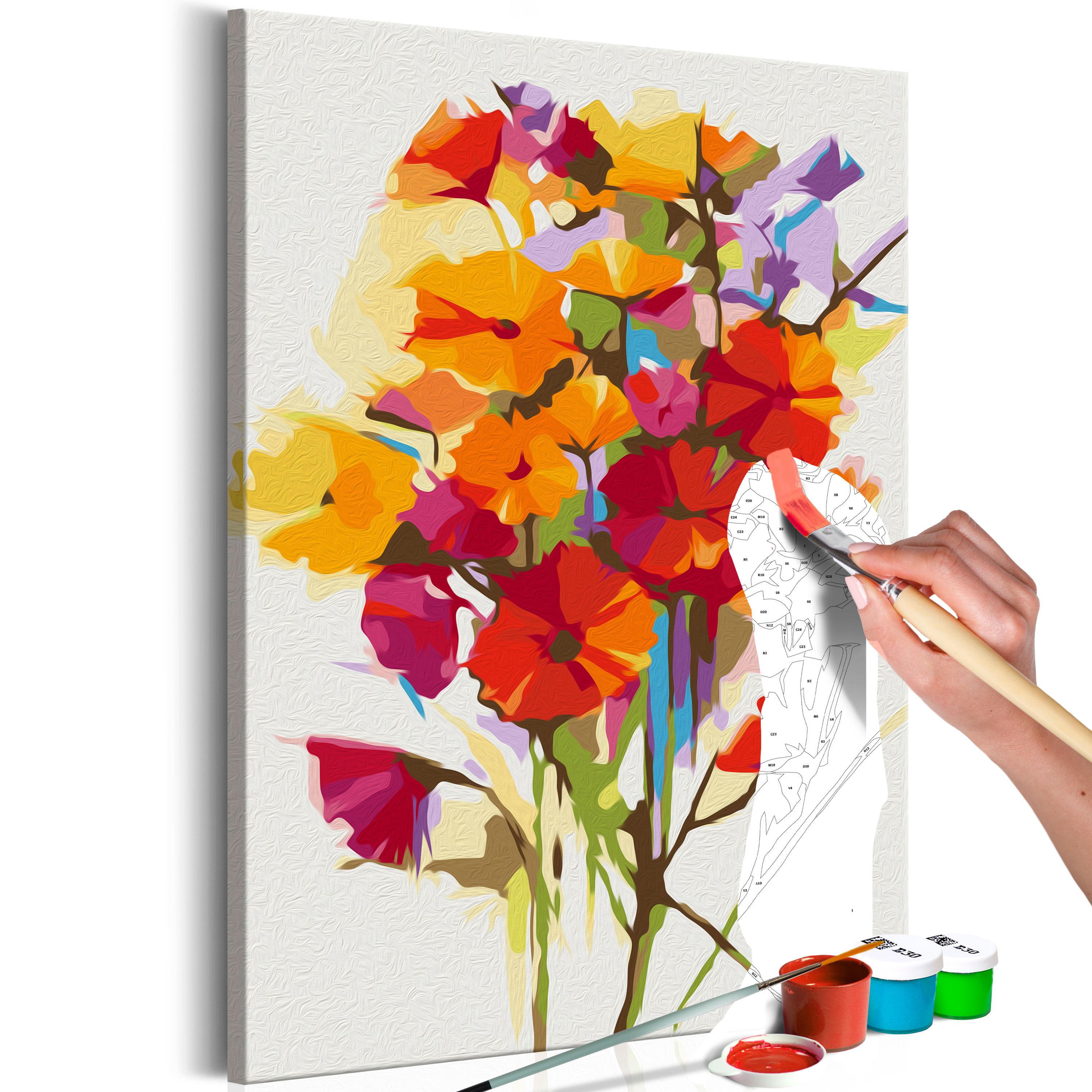 Mal selv billede - Summer Flowers 40 x 60 cm