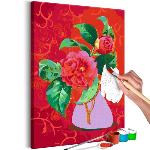 Mal selv billede - Bouquet in a Purple Vase 40 x 60 cm