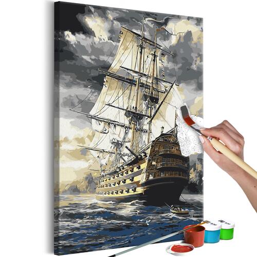 Mal selv billede - Frigate 40 x 60 cm