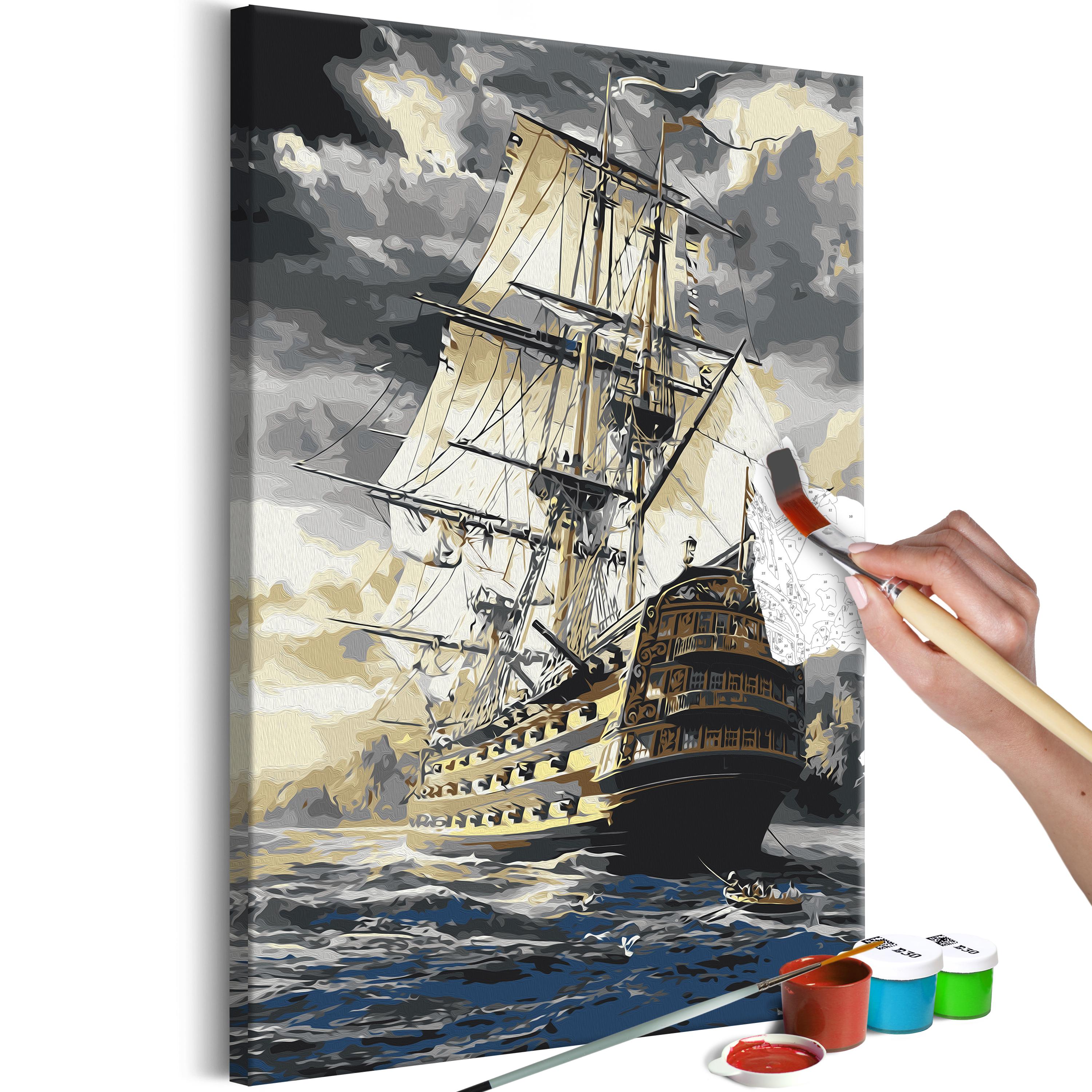 Mal selv billede - Frigate 40 x 60 cm