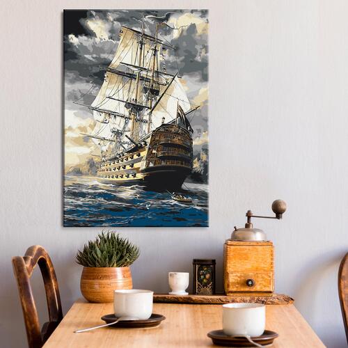 Mal selv billede - Frigate 40 x 60 cm