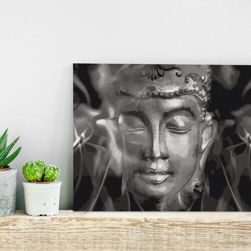 Mal selv billede - Buddha in Black and White 60 x 40 cm