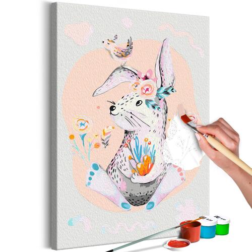 Mal selv billede - Colourful Rabbit 40 x 60 cm