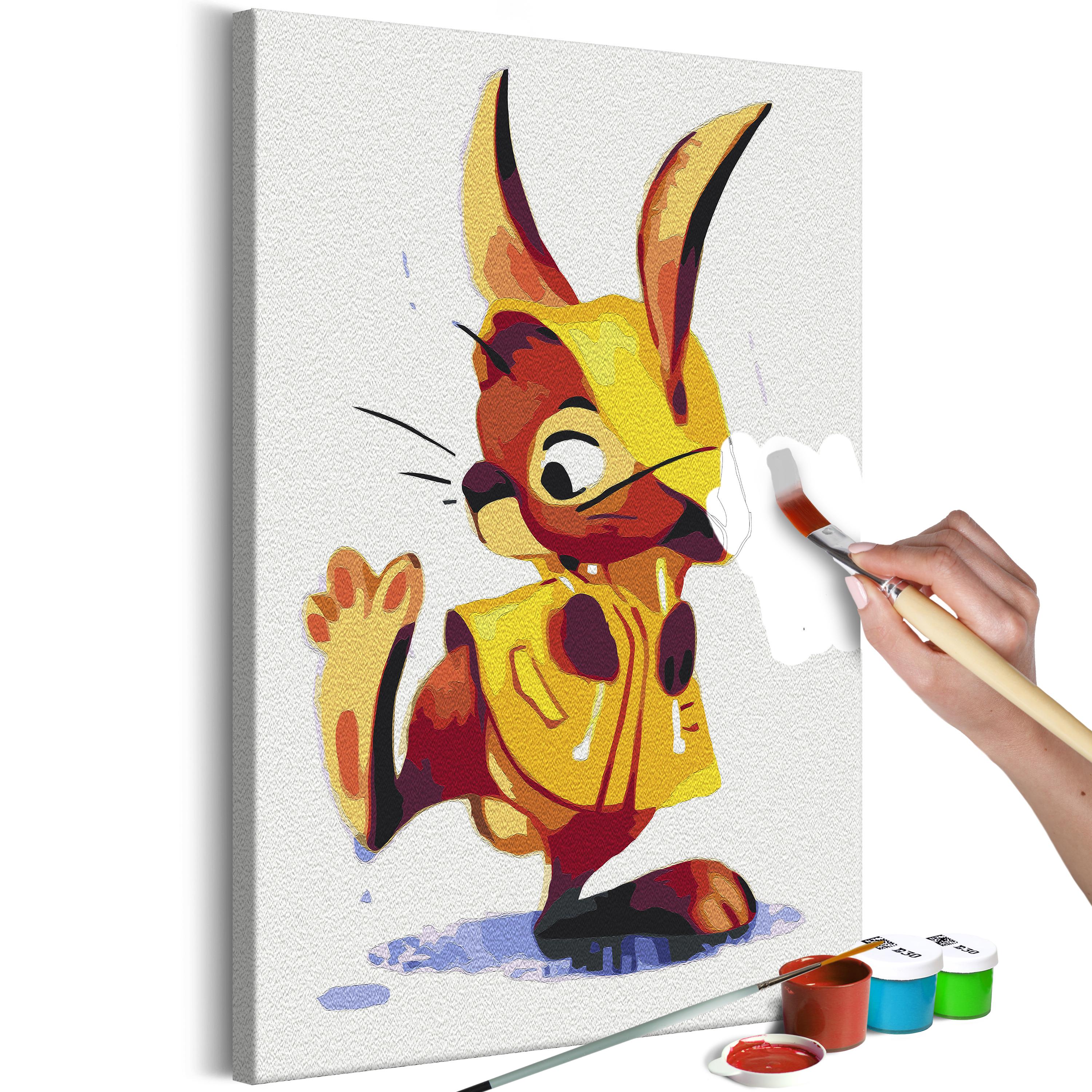 Mal selv billede - Bunny in the Rain 40 x 60 cm