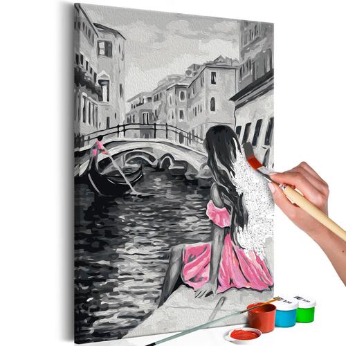 Mal selv billede - Venice (A Girl In A Pink Dress) 40 x 60 cm