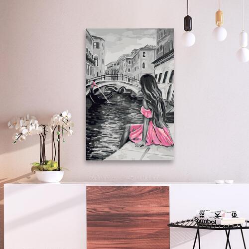 Mal selv billede - Venice (A Girl In A Pink Dress) 40 x 60 cm