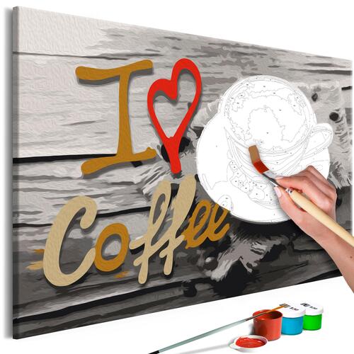 Mal selv billede - I Love Coffee 60 x 40 cm