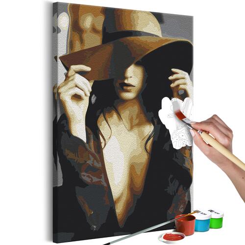 Mal selv billede - Brown Hat 40 x 60 cm