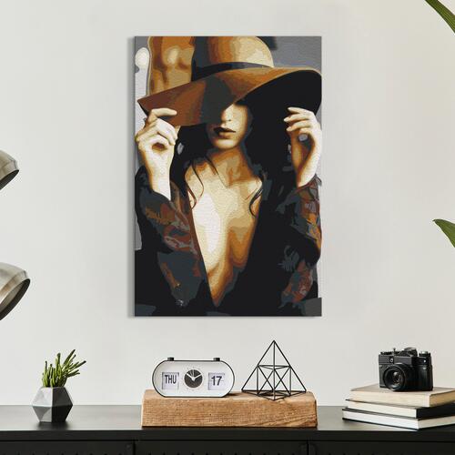 Mal selv billede - Brown Hat 40 x 60 cm