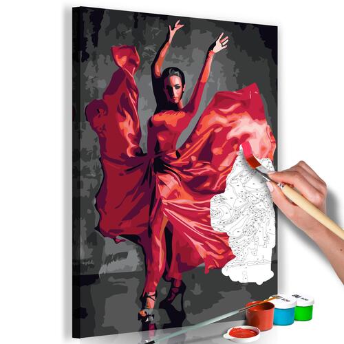 Mal selv billede - Red Dress 40 x 60 cm