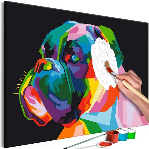 Mal selv billede - Colourful Boxer 60 x 40 cm