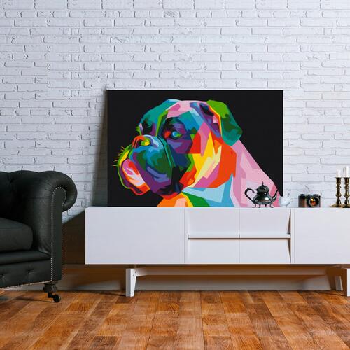Mal selv billede - Colourful Boxer 60 x 40 cm