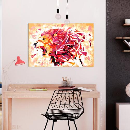 Mal selv billede - Abstract Lion 60 x 40 cm