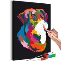 Mal selv billede - Colourful Dog 40 x 60 cm