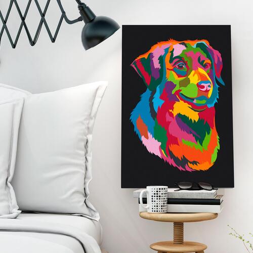 Mal selv billede - Colourful Dog 40 x 60 cm