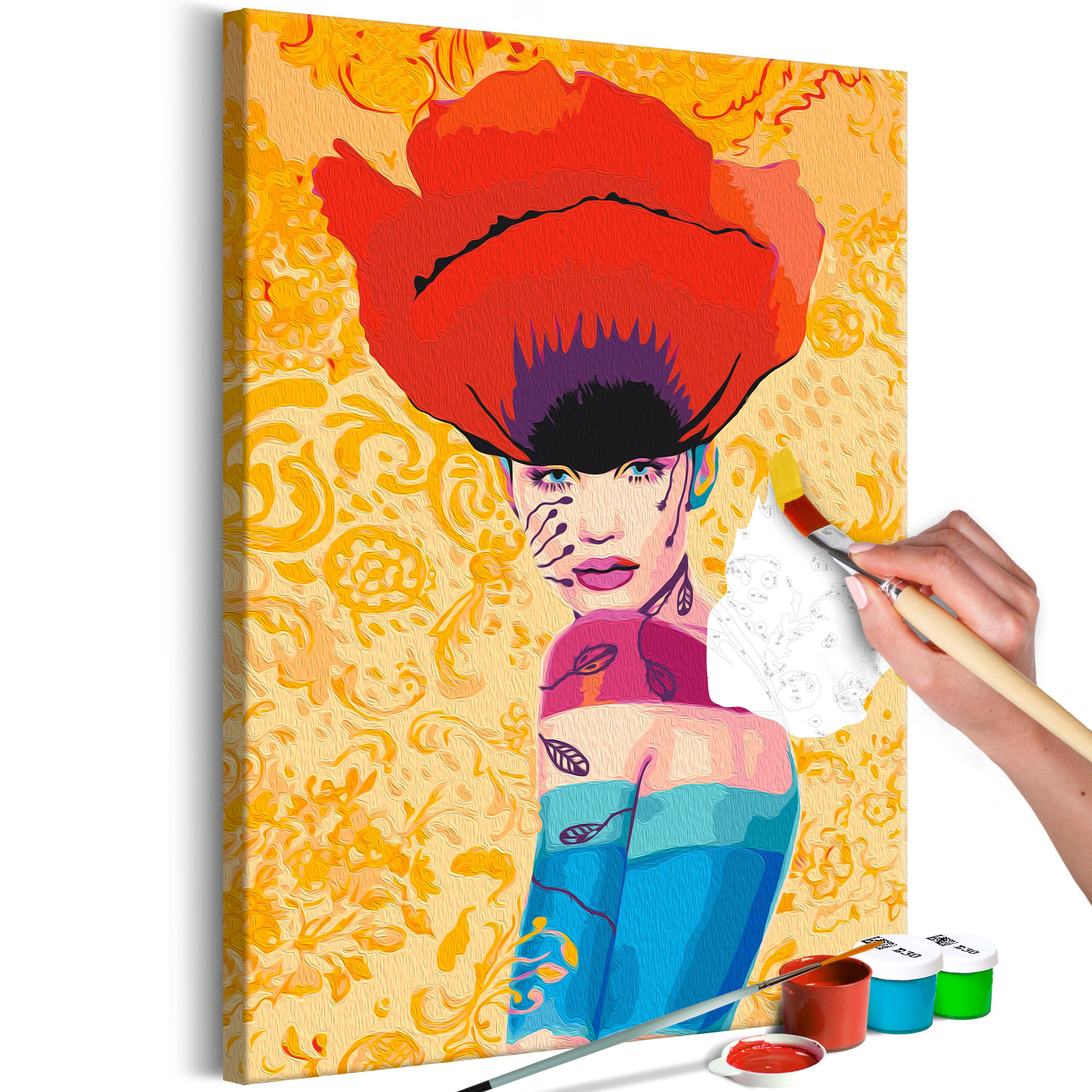 Mal selv billede - Poppy Lady 40 x 60 cm