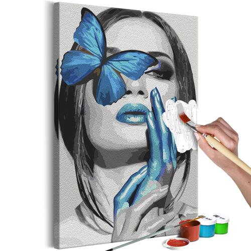 Mal selv billede - Blue Butterfly 40 x 60 cm