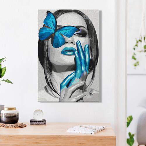Mal selv billede - Blue Butterfly 40 x 60 cm