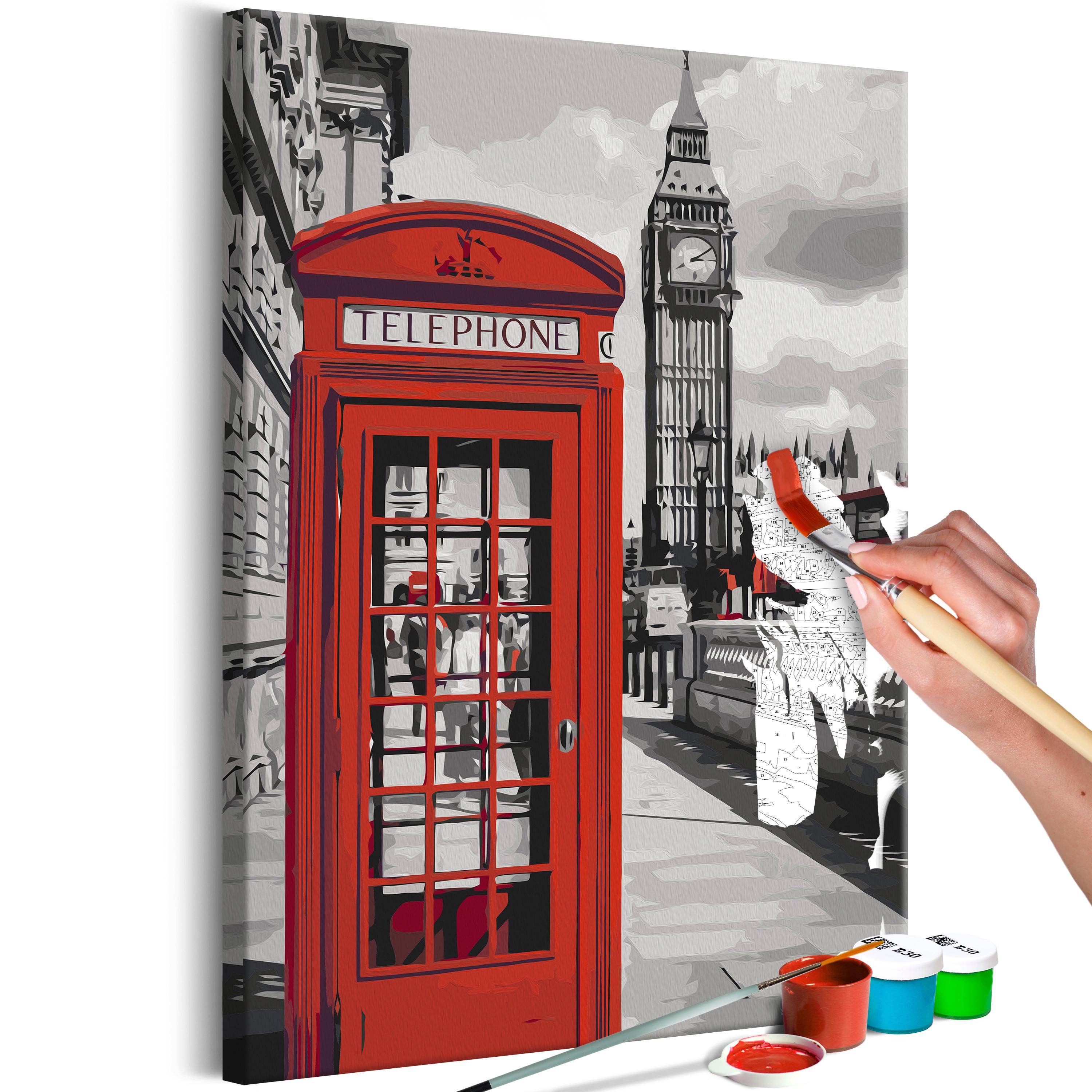 Mal selv billede - Telephone Booth 40 x 60 cm