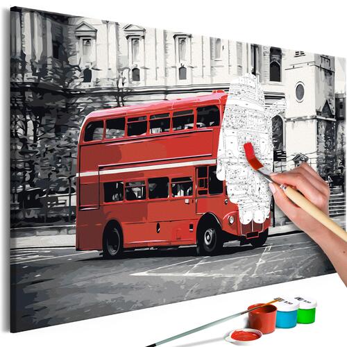 Mal selv billede - London Bus 60 x 40 cm