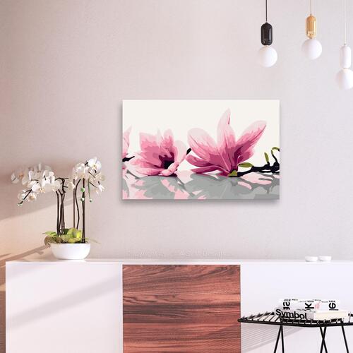 Mal selv billede - Magnolia (White Background) 60 x 40 cm